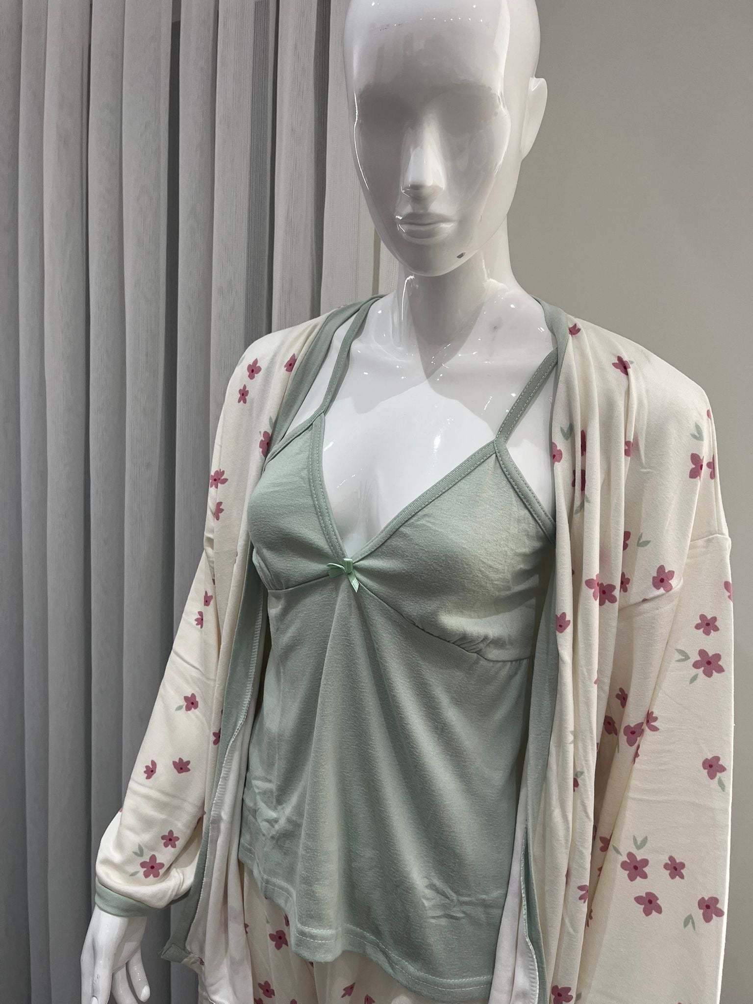 Pyjama Femme - 14401-10 - 3 pièces motif fleur