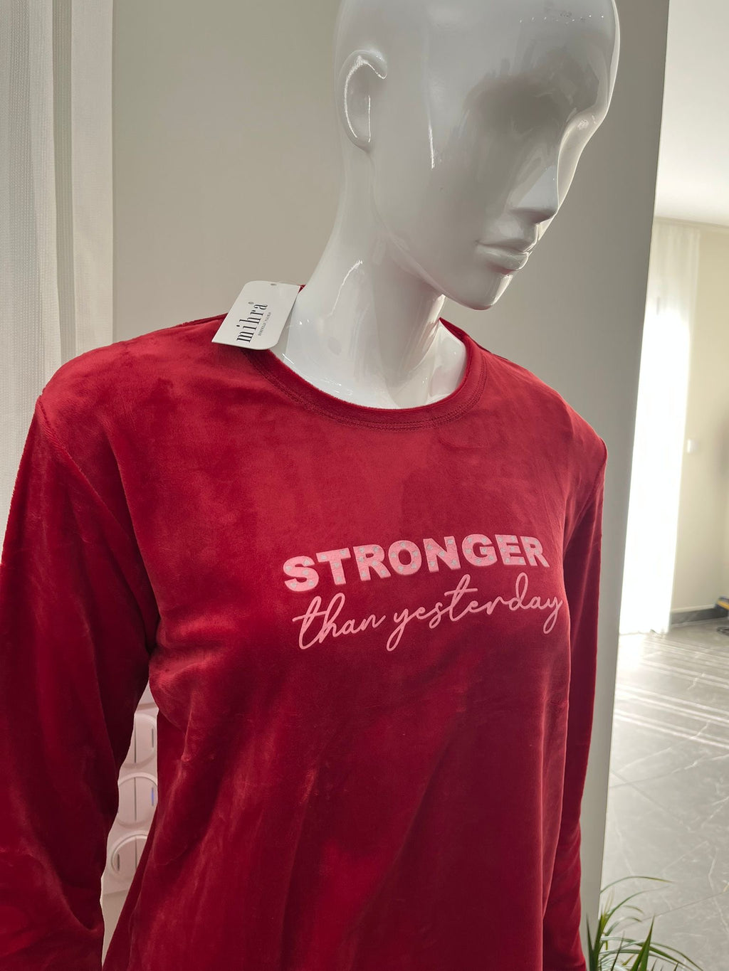 Pyjama Femme - 13309-3 - 2 pièces motif coeur rouge stronger lover