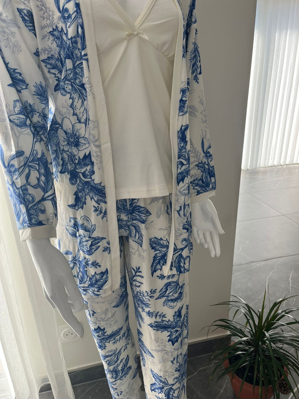 Pyjama Femme - 14401-4 - 3 pièces motif fleur