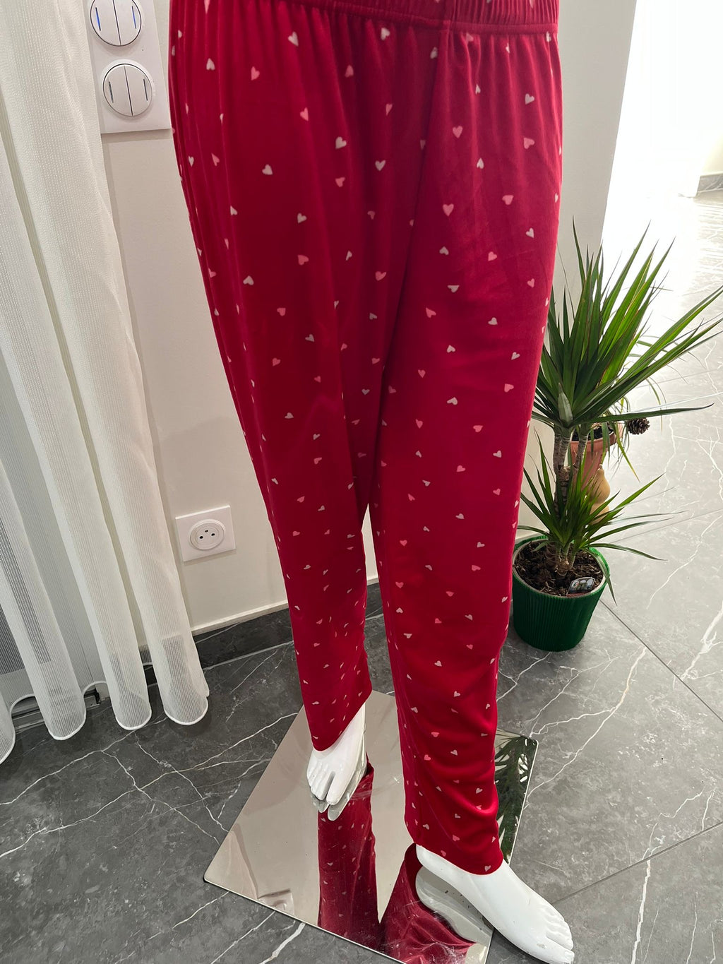 Pyjama Femme - 13309-3 - 2 pièces motif coeur rouge stronger lover