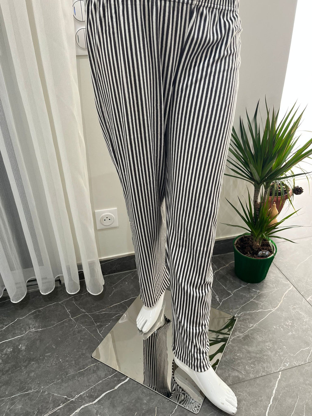 Pyjama Femme - 13309-15 - 2 pièces  noir et blanc