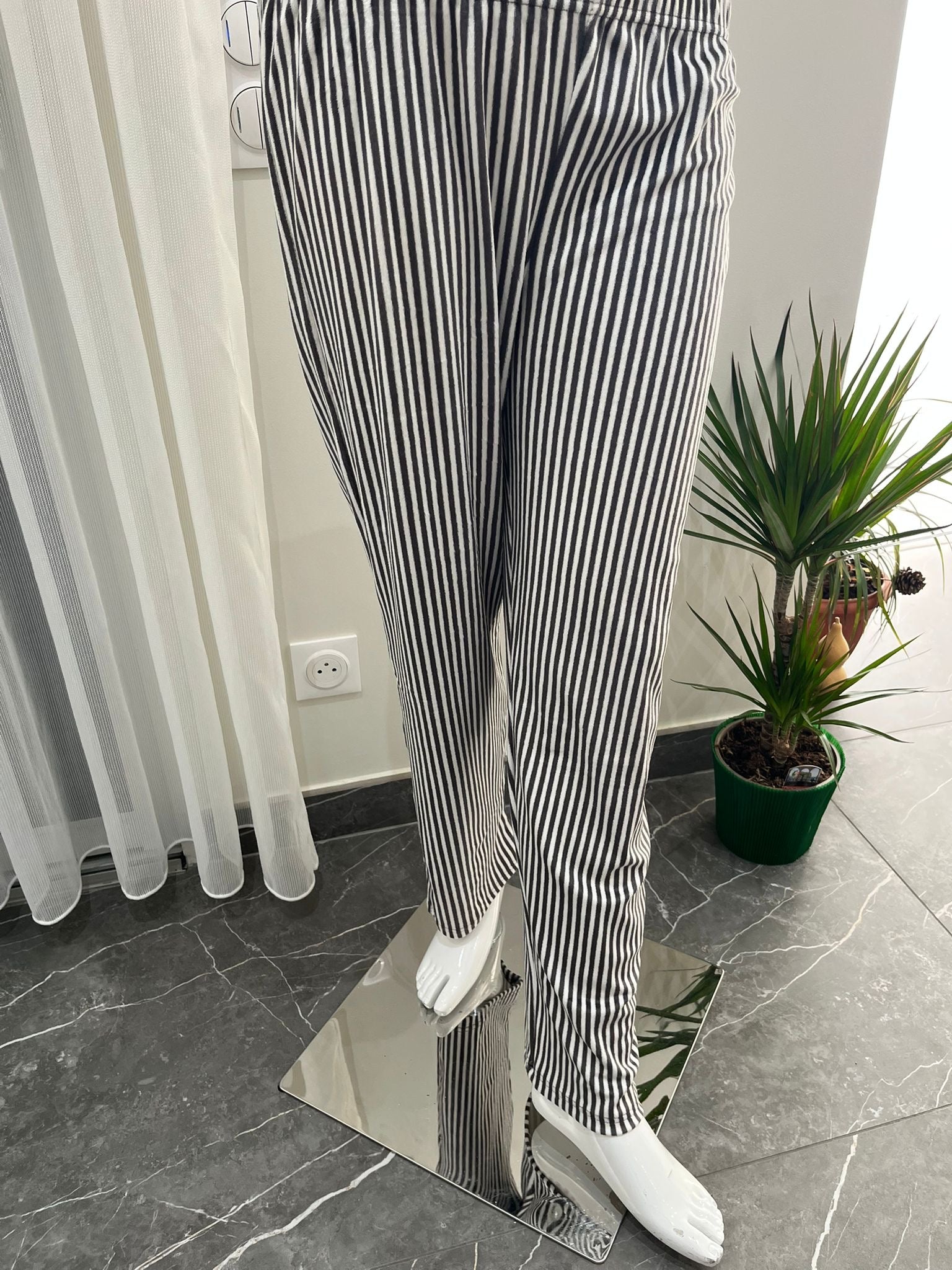 Pyjama Femme - 13309-15 - 2 pièces  noir et blanc