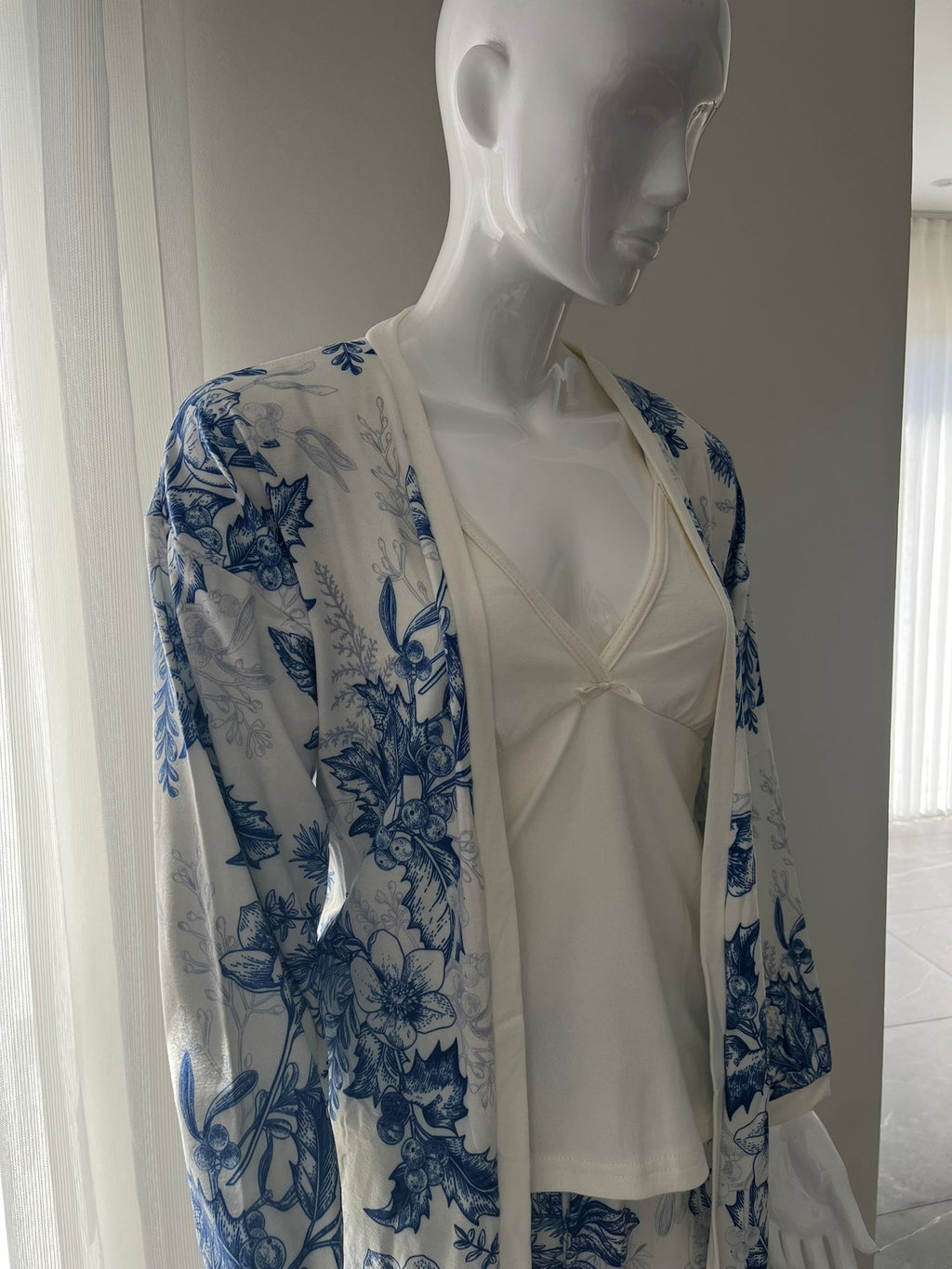 Pyjama Femme - 14401-4 - 3 pièces motif fleur