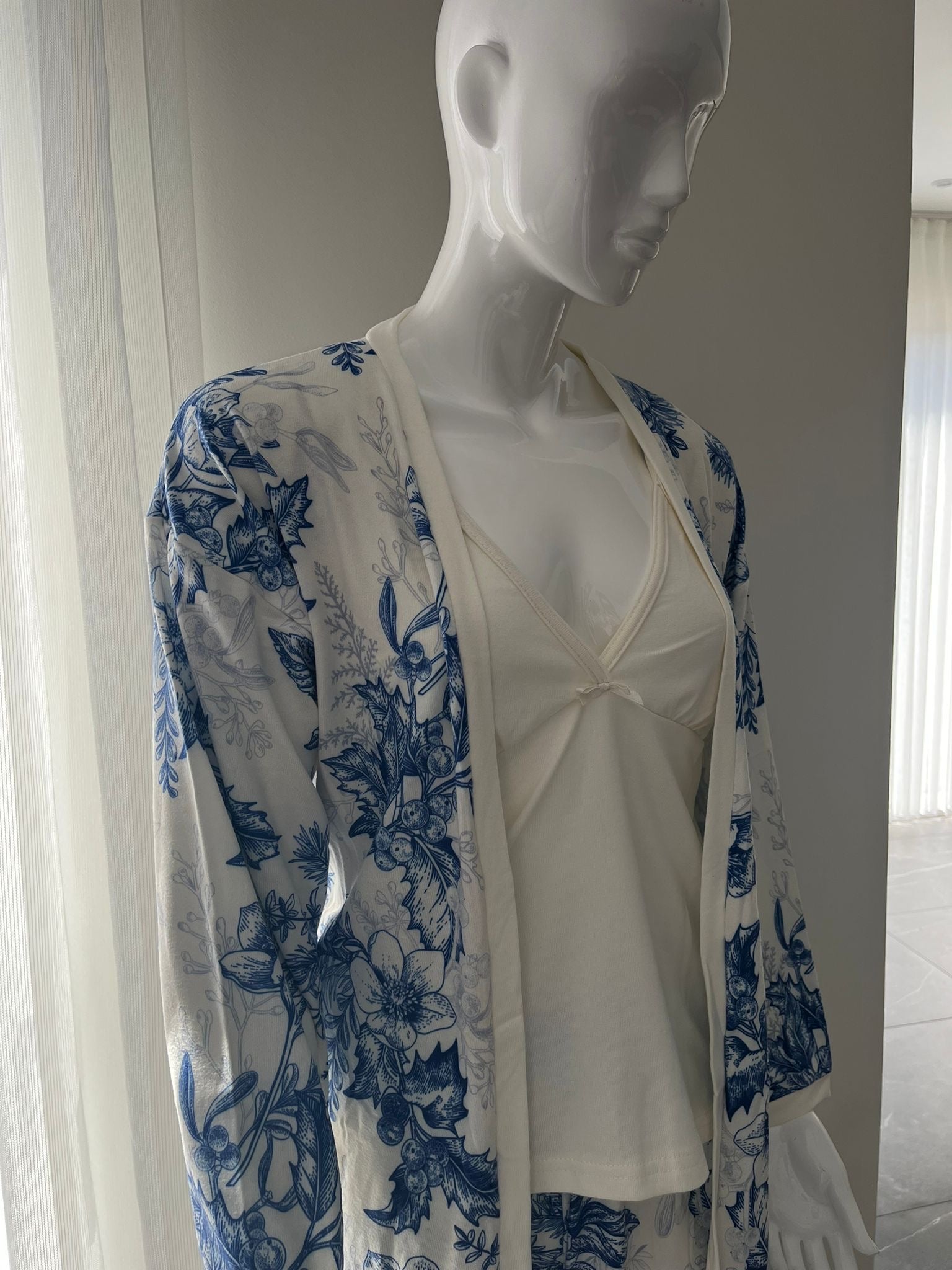 Pyjama Femme - 14401-4 - 3 pièces motif fleur