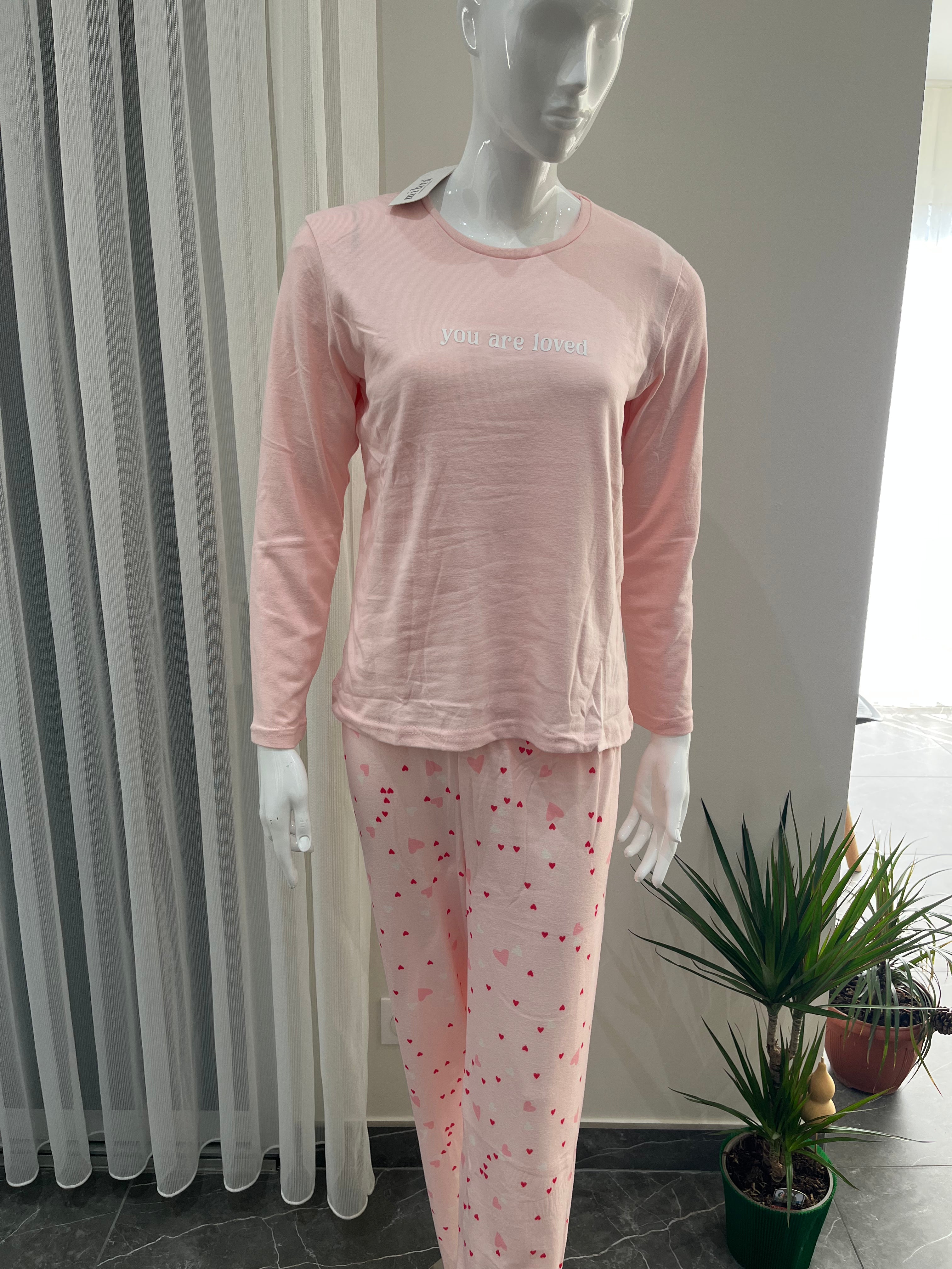 Pyjama Femme - 14102-3 - 2 pièces motif cœur