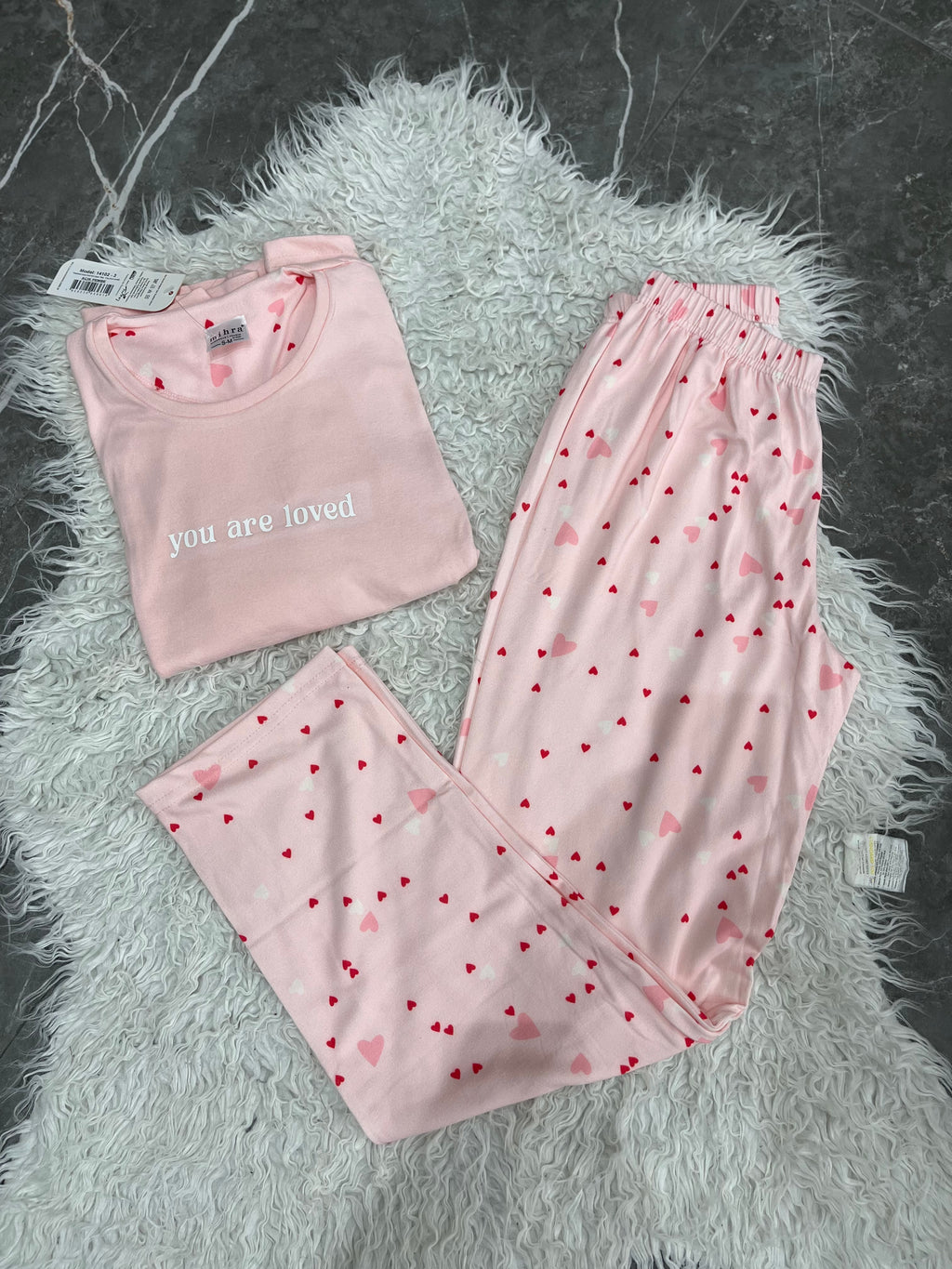 Pyjama Femme - 14102-3 - 2 pièces motif cœur