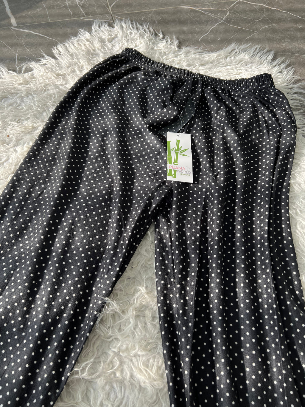 Pyjama Bas Femme - noir à point blanc