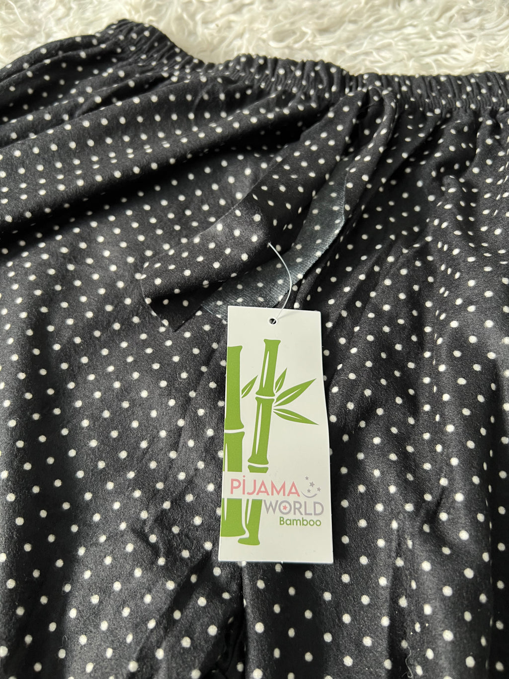 Pyjama Bas Femme - noir à point blanc