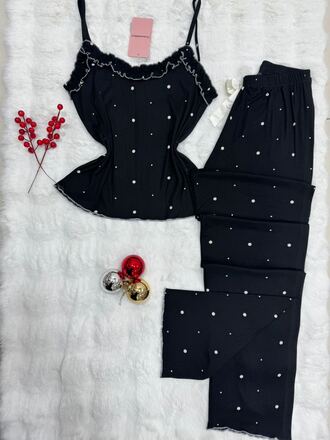 Pyjama Femme Bretelles à Points