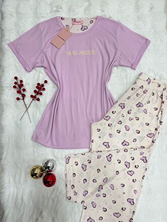 Pyjama Femme T-shirt Pantalon Capri