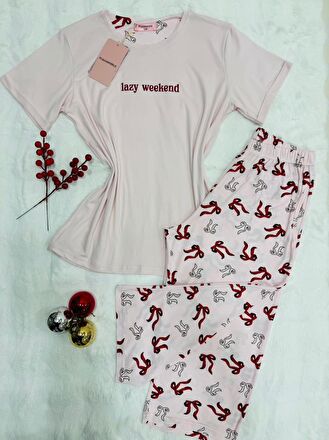 Pyjama Femme T-shirt Pantalon Capri
