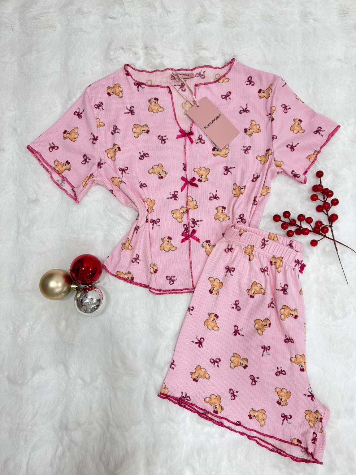 Ensemble Pyjama Femme Haut Short 2 Pièces