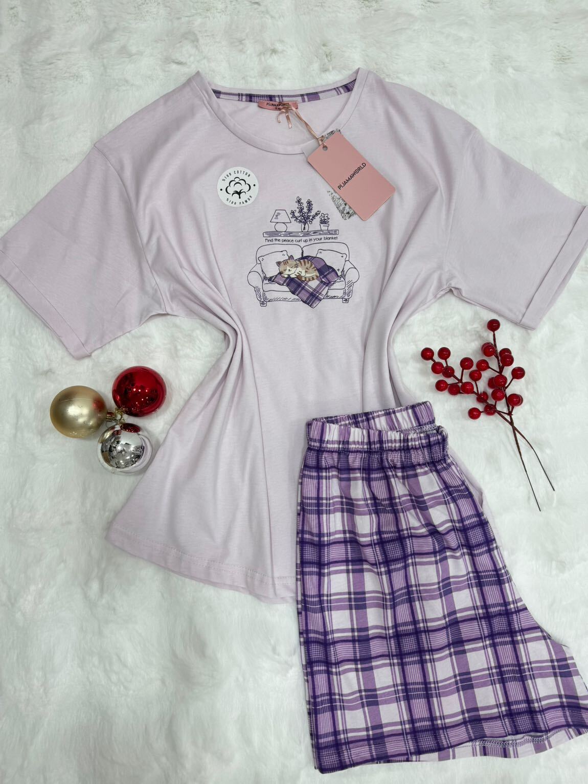 Short T-shirt Pyjama Femme 2 Pièces