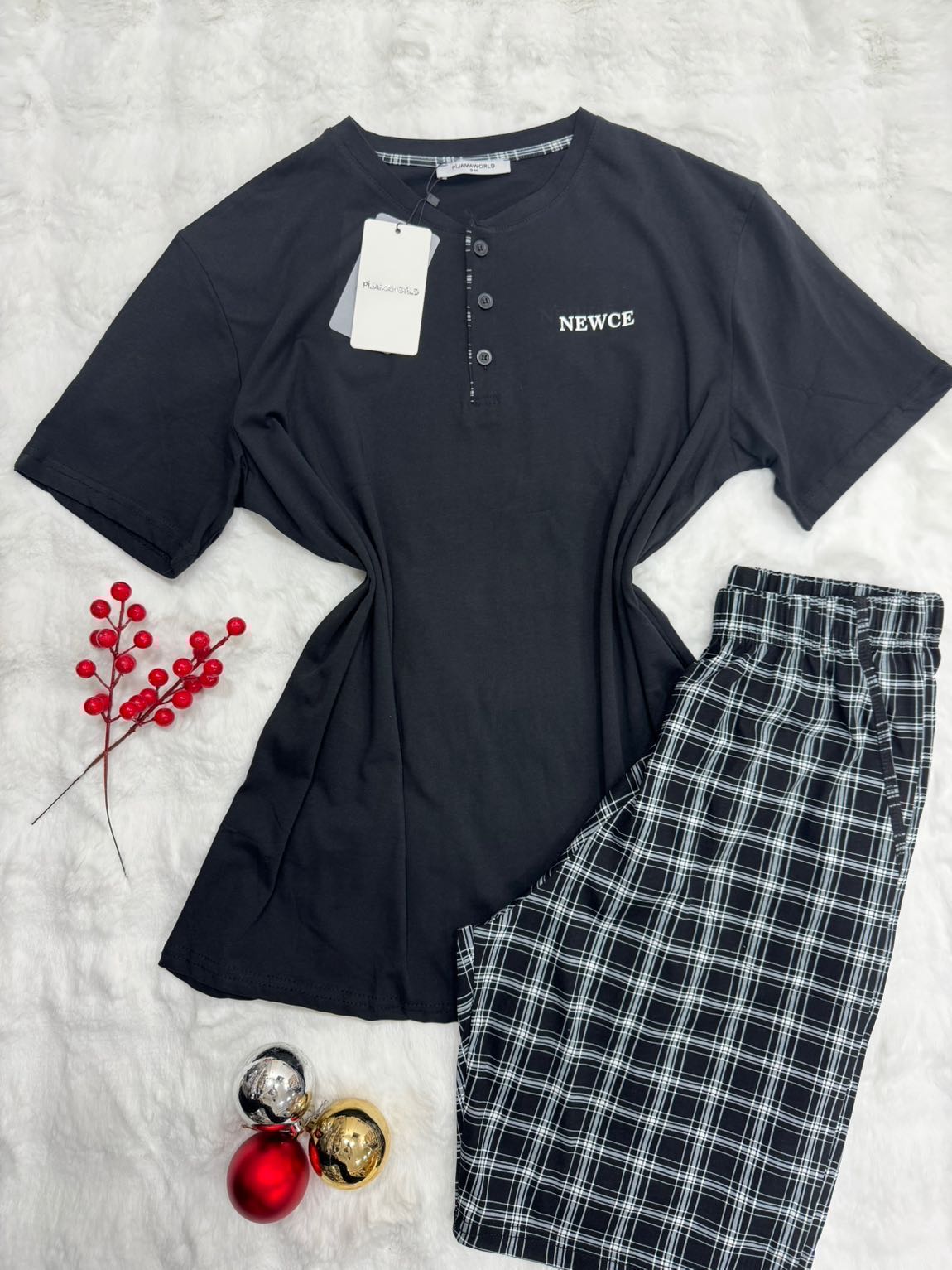 Short Pyjama Homme Col Boutonné