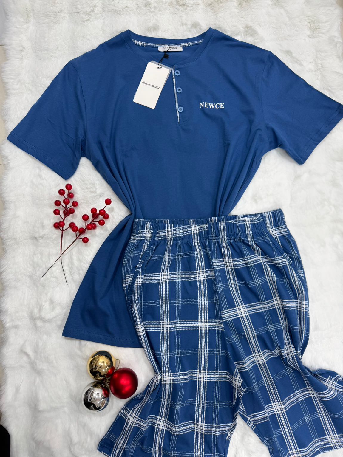 Short Pyjama Homme Col Boutonné
