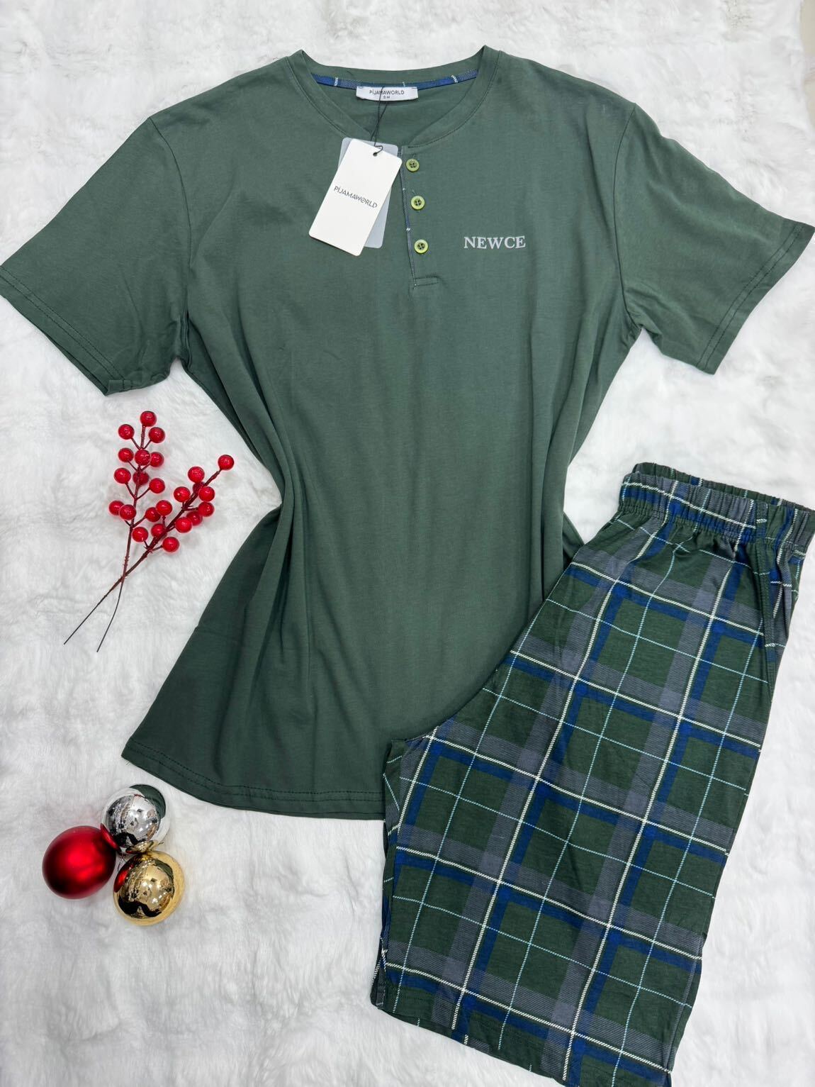 Short Pyjama Homme Col Boutonné