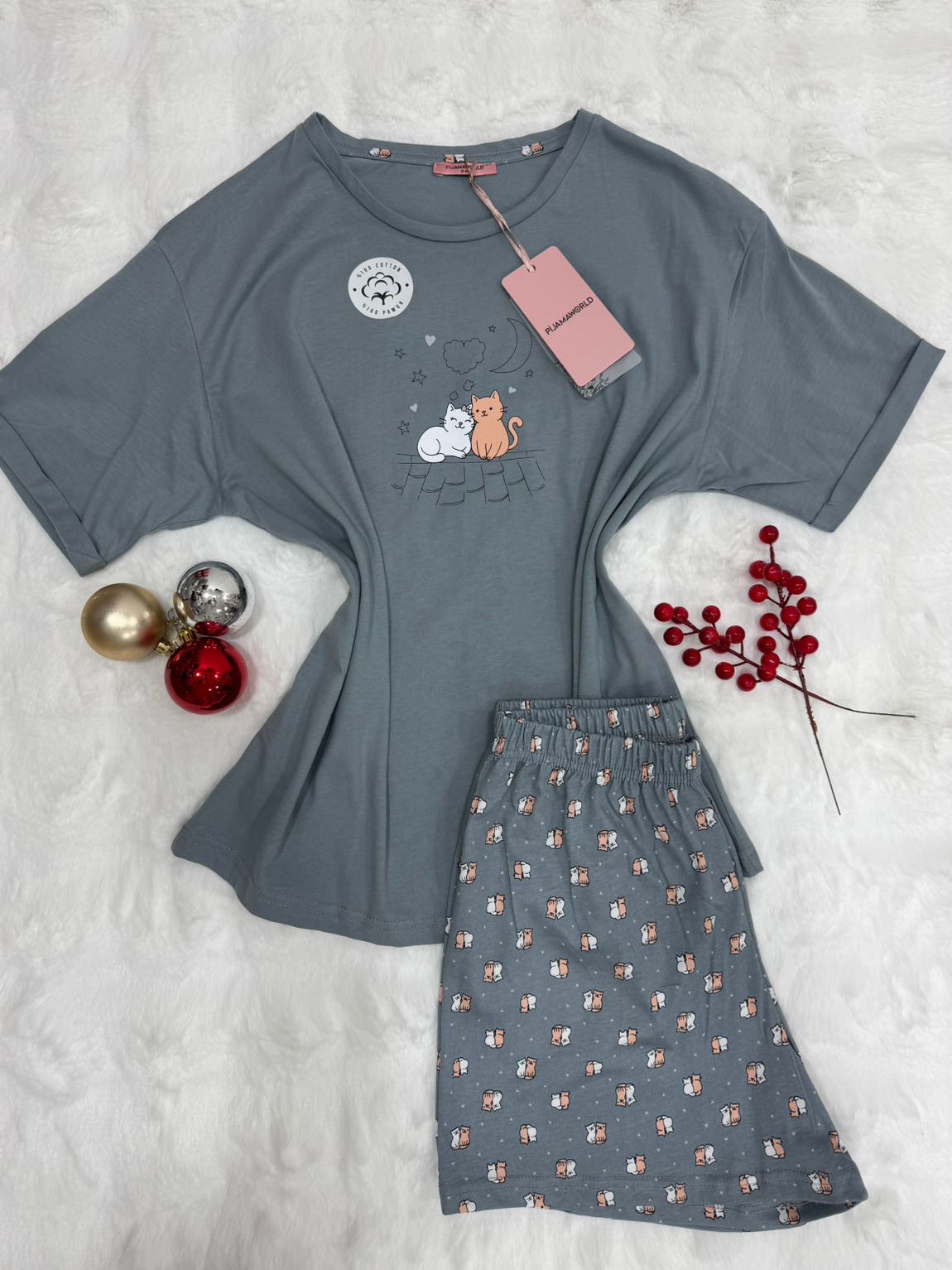 Short T-shirt Pyjama Femme 2 Pièces