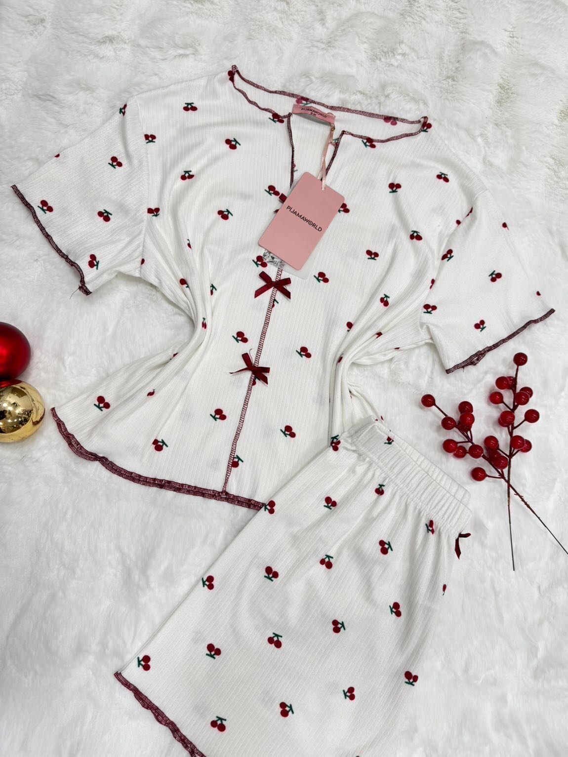 Ensemble Pyjama Femme Haut Short 2 Pièces