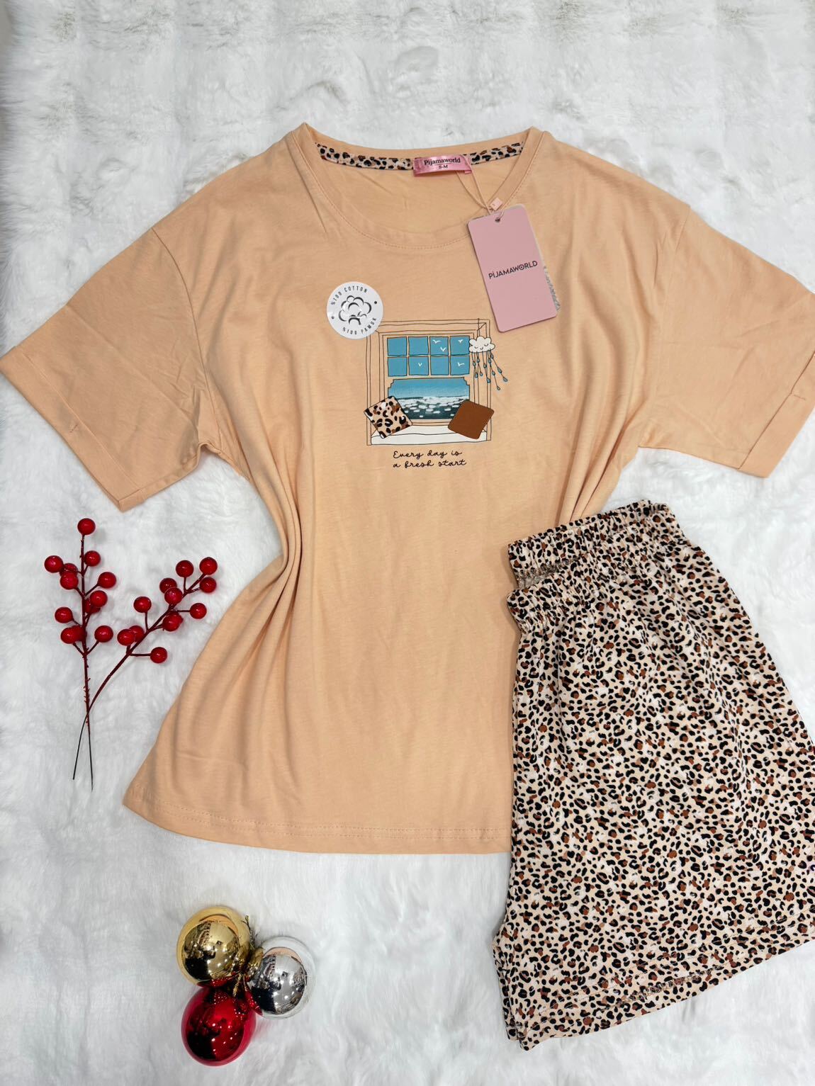 Short T-shirt Pyjama Femme 2 Pièces
