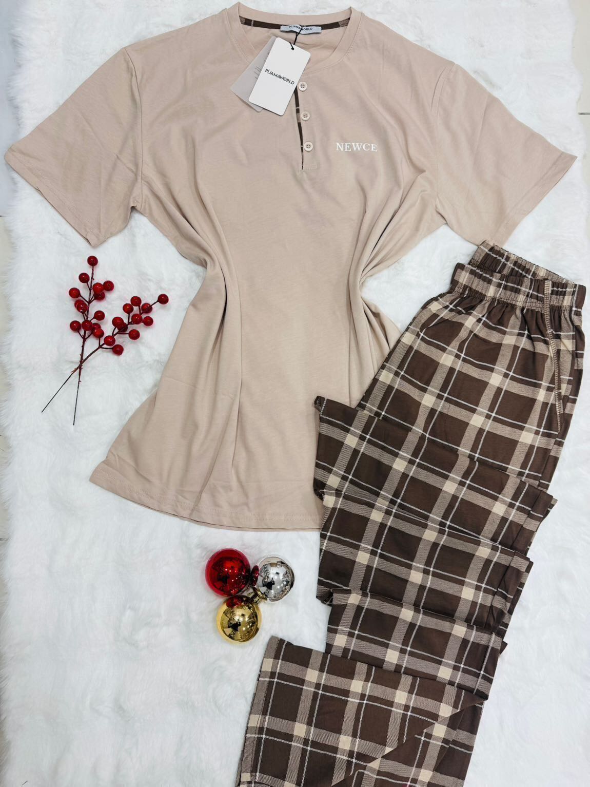 Pyjama Homme Col Boutonné Pantalon