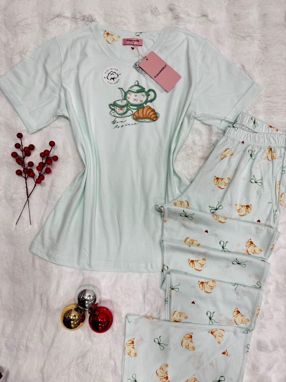 T-shirt Pantalon Pyjama Femme 2 Pièces