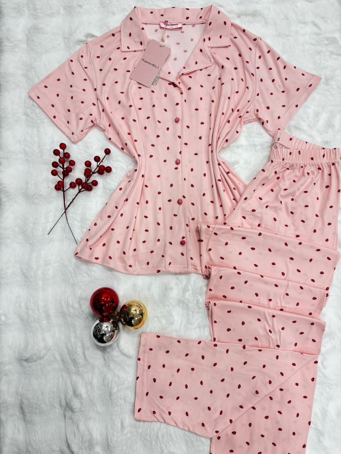 Pyjama Femme Chemise Boutonnée 2 Pièces